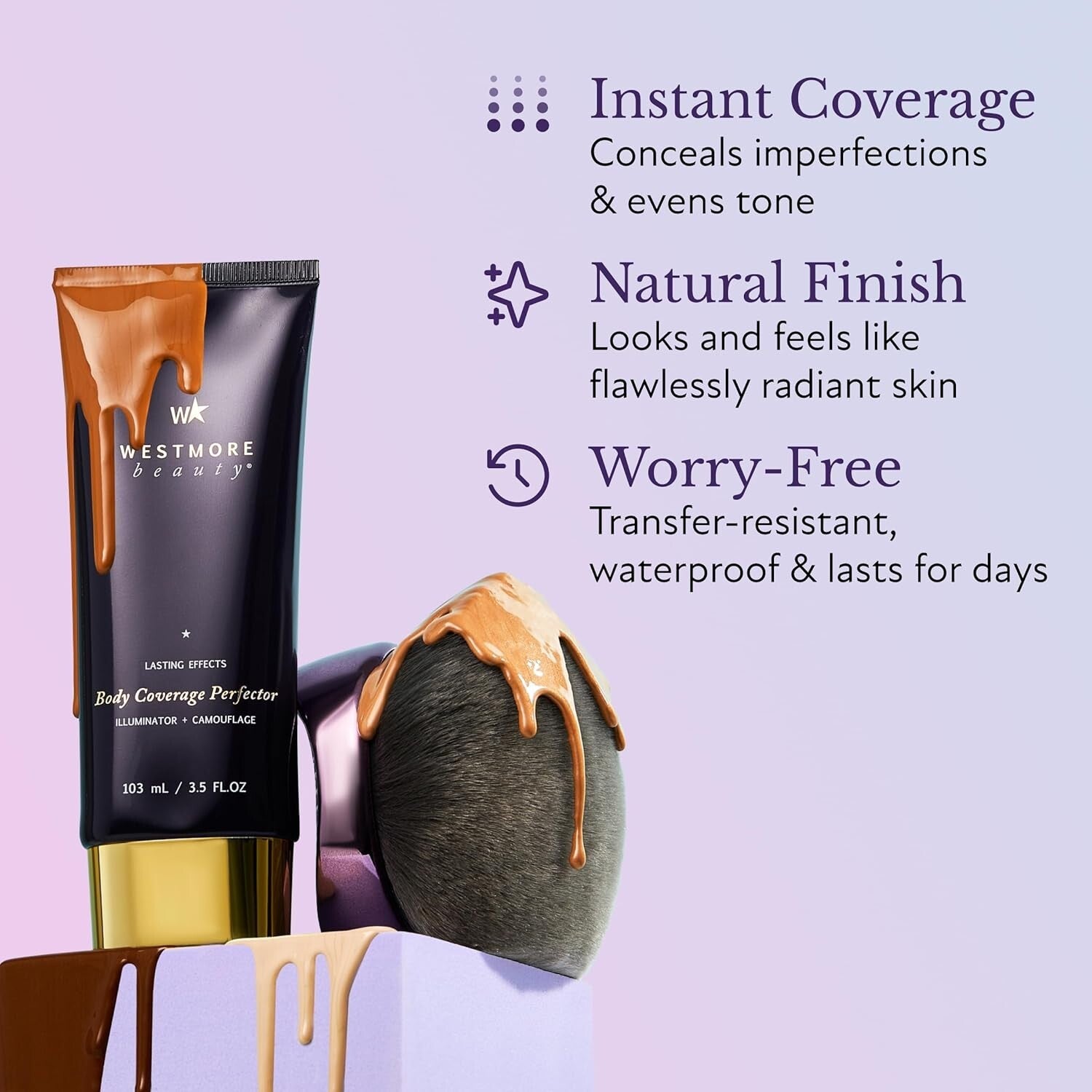 Waterproof Body Coverage Perfector - 3.5oz Tattoo Cover-Up & Flawless Skin