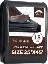Load image into Gallery viewer, Super Heavy Duty 18 Mil Tarp with Reinforced Edges for All Weather Protection