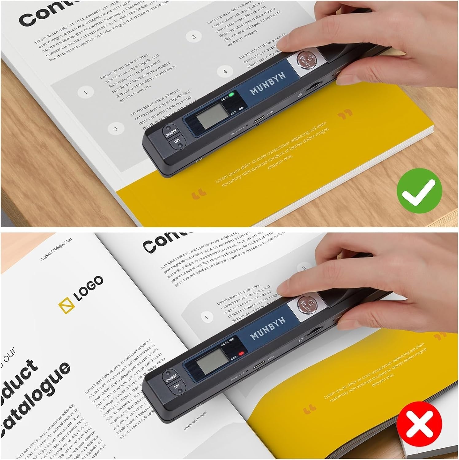 Compact 900 DPI Wand Scanner with USB Connection - Ideal for Easy Digitalization