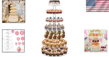 Load image into Gallery viewer, Elegant 7-Tier Acrylic Cupcake Stand - Clear Tower Display for Celebrations