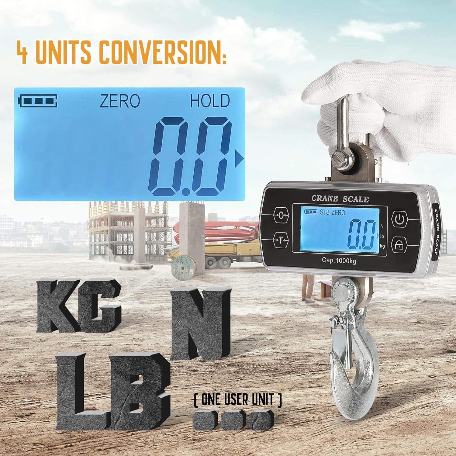 OIML Certified 2200lb Digital Scale - Ideal for Large Game and Industrial Use