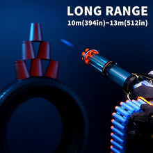 Load image into Gallery viewer, Motorized Blue Foam Dart Gun - 13m Range, 60 Darts, Perfect for Kids' Parties