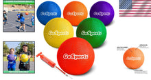 Load image into Gallery viewer, Kids 10'' Classic Playground Ball Set - 6 Colorful Balls with Pump &amp; Bag