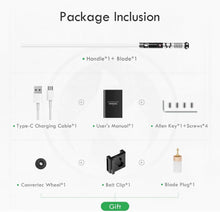 Load image into Gallery viewer, Durable Rechargeable Lightsaber with Aluminium Hilt &amp; Infinite Color Options