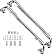 Load image into Gallery viewer, Elegant 24 Inch Chrome Grab Bar Set - Anti-Slip Handrails for Enhanced Safety