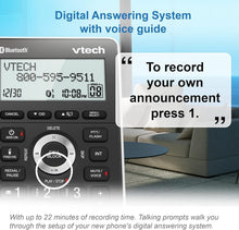 Load image into Gallery viewer, 4-Handset Cordless Home Phone with Smart Call Blocker &amp; Full Duplex Speakerphone