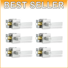 Load image into Gallery viewer, Premium 6-Pack Zinc Alloy Door Levers with Satin Nickel Finish | Easy Install
