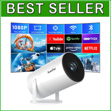 Load image into Gallery viewer, Portable Full HD 1080P Mini Projector with WiFi &amp; Bluetooth - Netflix Ready