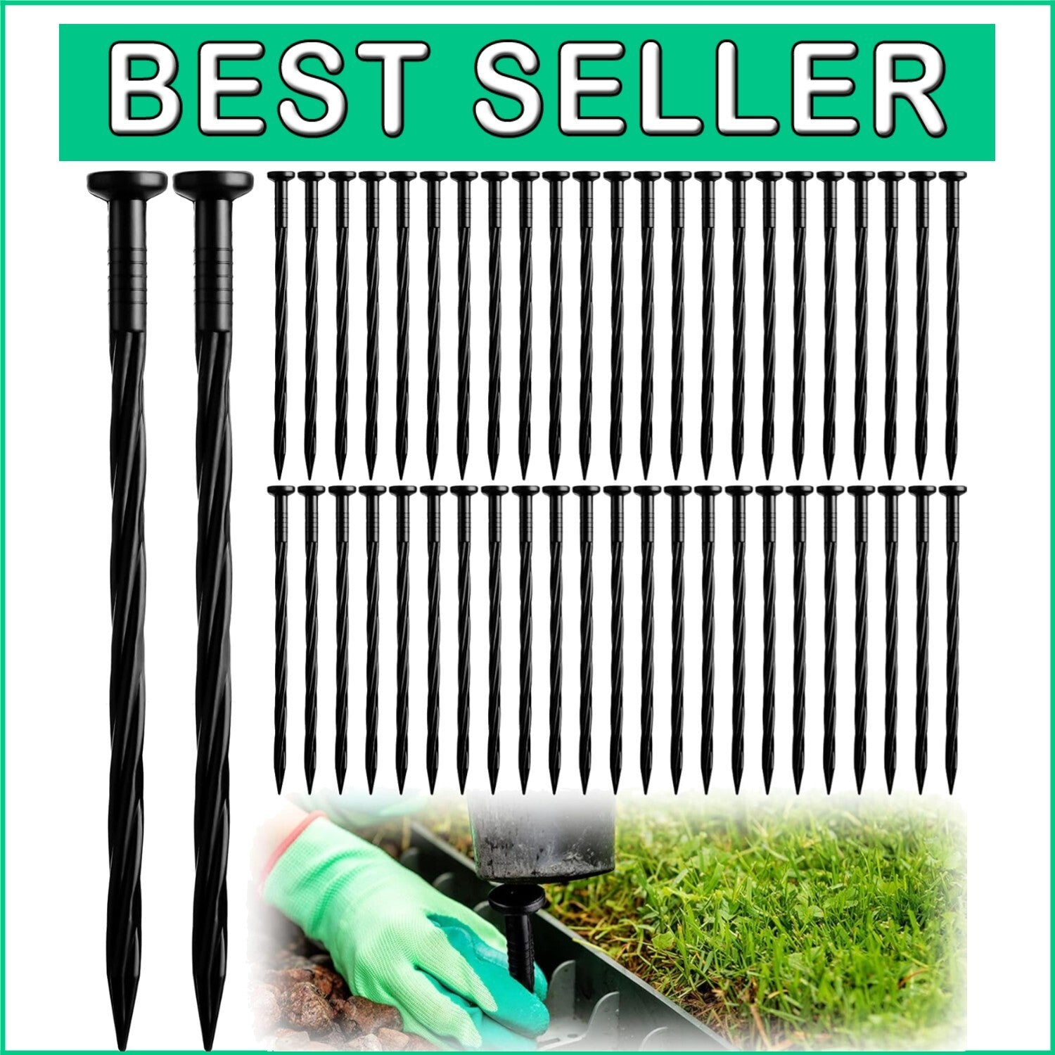 Effortless Garden Organization - 200 Pack Weather-Resistant 8" Ground Stakes