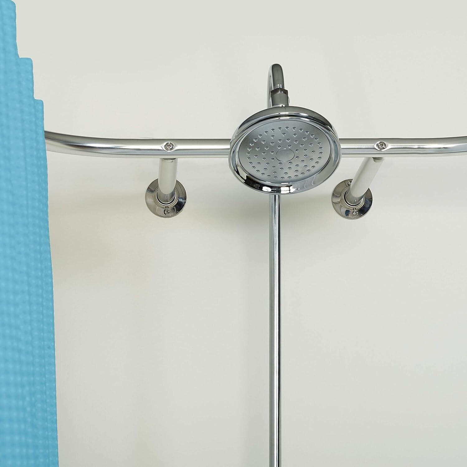 Freestanding Tub Oval Shower Curtain Rod - Rustproof Aluminum, Fits 60" x 28"