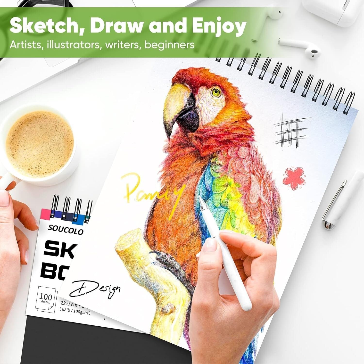 Versatile 9x12 Sketch Pads - Premium Acid-Free Drawing Books for All Artists