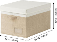 Load image into Gallery viewer, Stackable Decorative Storage Bins - Jumbo Set of 3 for Home Organization