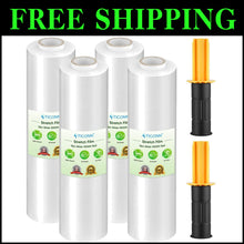 Load image into Gallery viewer, Clear Plastic Stretch Film Roll with Handles - 15" Wide, 1000ft for Safe Moving