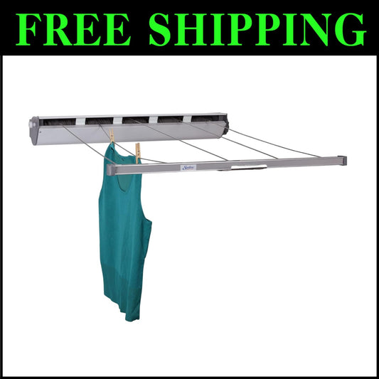 Eco-Friendly Retractable Clothesline with 170 Ft of Tangle-Free Drying Space