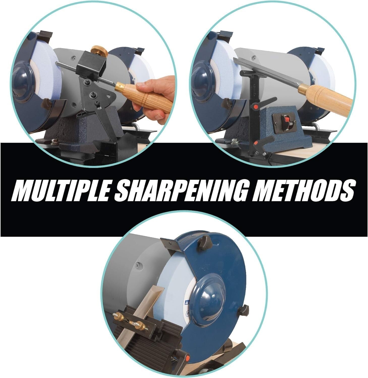Versatile Pro Grind Sharpening System with Multi-Grind Jig & Tool Rest Bar