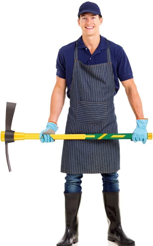 36" Ergonomic Heavy-Duty Garden Mattock with Forged Steel for Efficient Digging