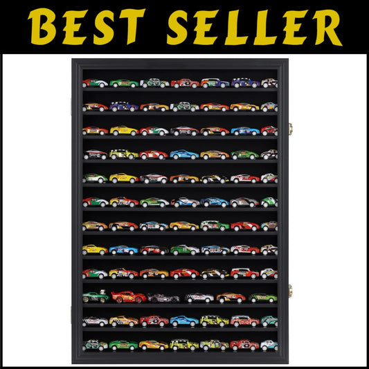 Sturdy Wall-Mounted Cabinet for 1/64-1/43 Scale Model Cars - Lightweight Design