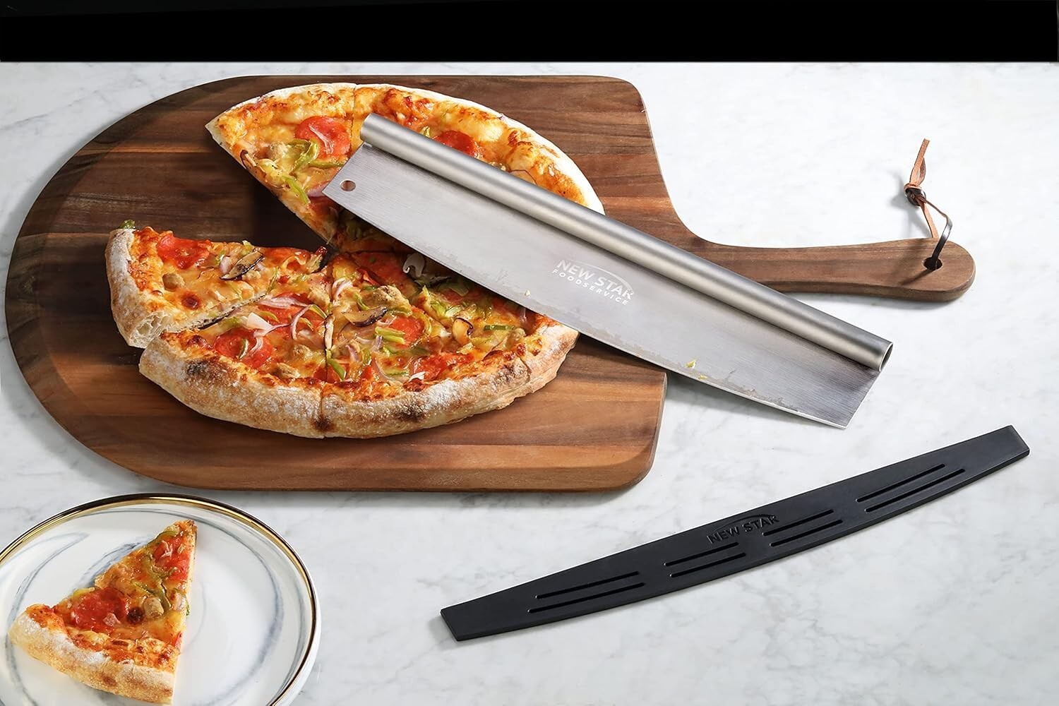 Robust 30-Inch Pizza Cutter and Peel Combo - Ideal for Home and Professionals