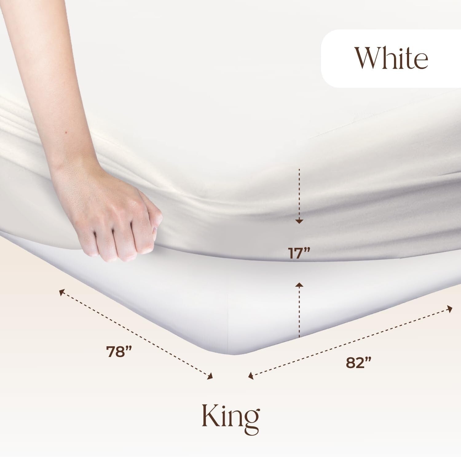 Eco-Friendly Waterproof Mattress Protector - King Size, 78x82, Machine Washable