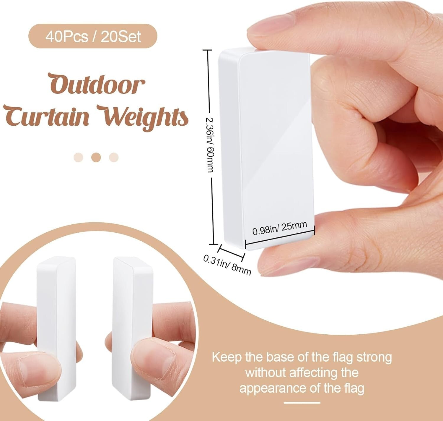 40 Piece Magnetic Weights Set for Curtains - Waterproof & Stylish Home Use