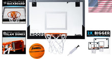 Load image into Gallery viewer, Complete Indoor Over-the-Door Basketball Set – 25" with Rubber Ball &amp; Pump