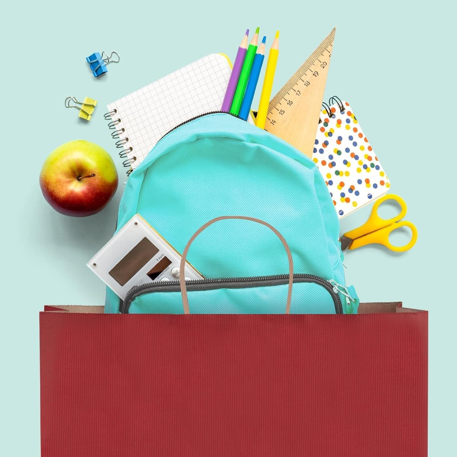 Elegant Red Kraft Gift Bags - 50 Pack, 16x6x12, Perfect for Parties & Retail