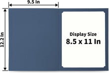 Load image into Gallery viewer, 50 Pack Gold Foil Trim Certificate Covers - Navy Blue, Durable for 8.5x11 Docs