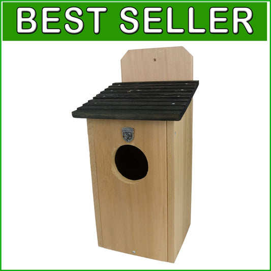 Elevate Your Yard with a 22.5" Cedar Barred Owl House - Perfect for Pest Control