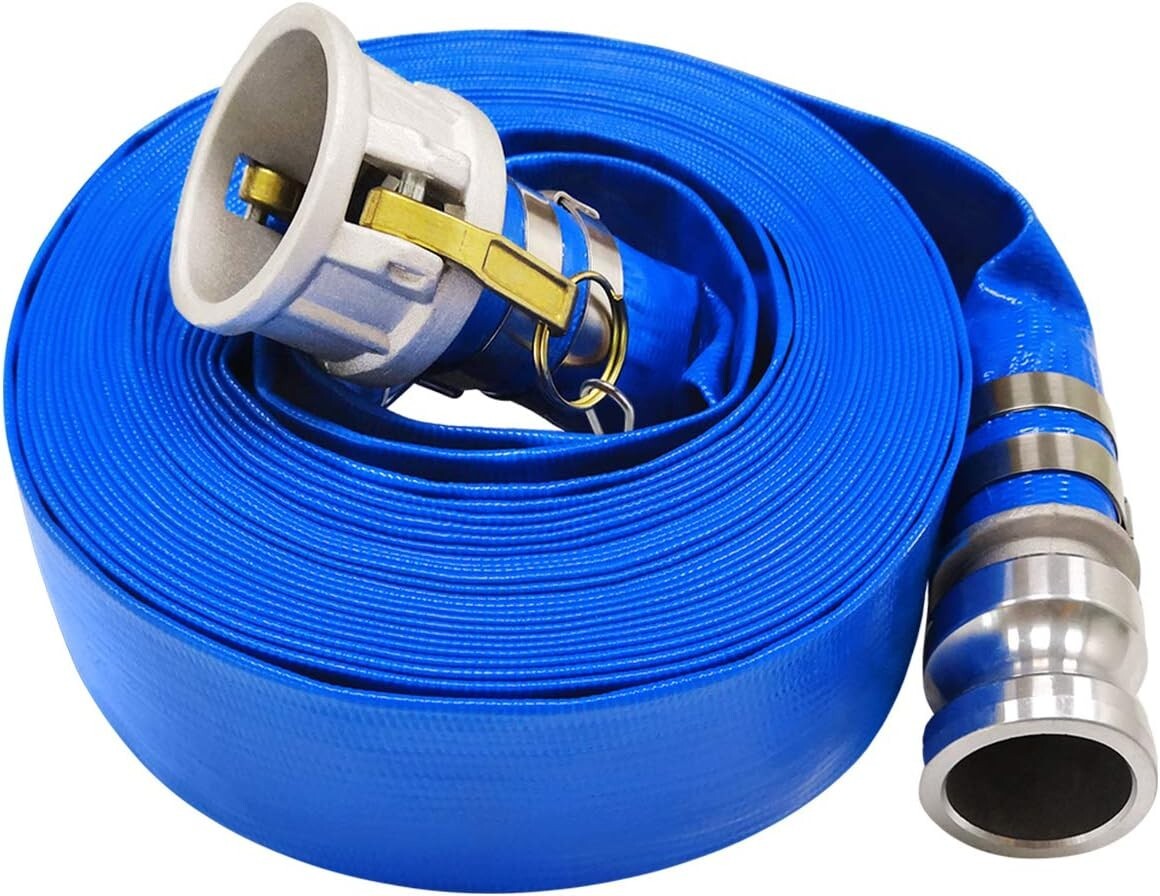 Essential 2" x 100' PVC Swimming Pool Drain Hose with Easy Storage Features