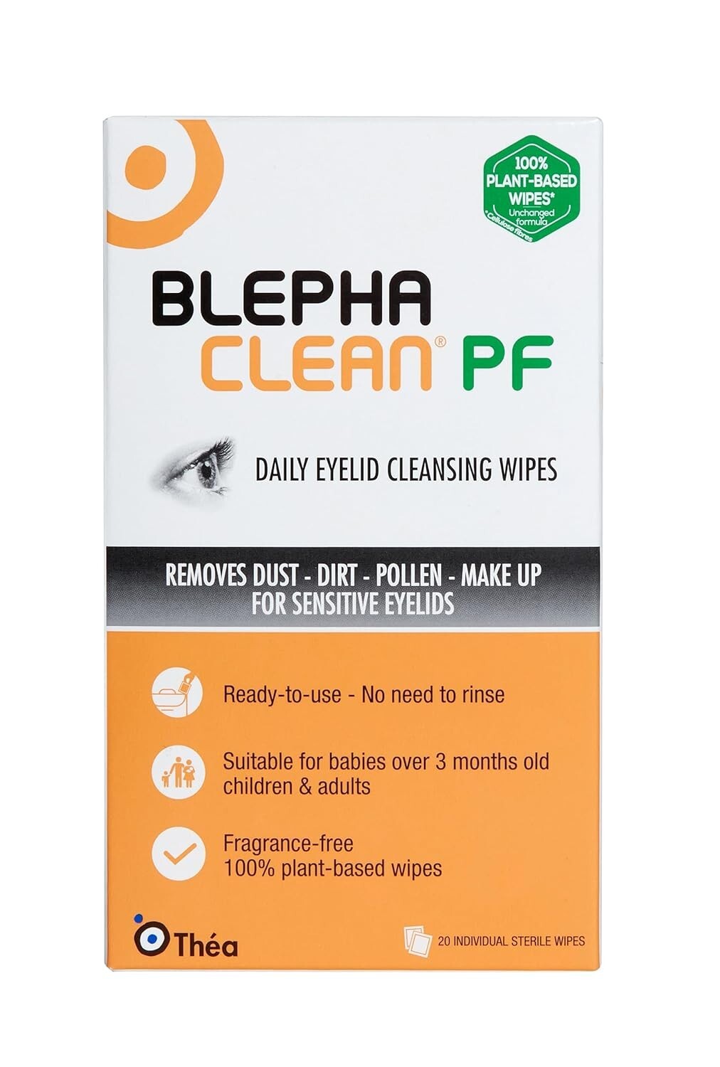 60 Sterile Fragrance-Free Eyelid Wipes for Daily Hygiene & Blepharitis Care