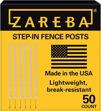Load image into Gallery viewer, Versatile 50-Pack of 4-Foot White Step-In Fence Posts with Anti-Rotation Spike