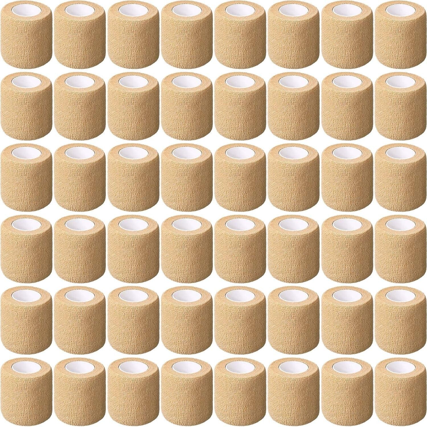 Multi-Functional Athletic Tape - 64 Rolls of 2" Self-Adhesive Wrap for Easy Care