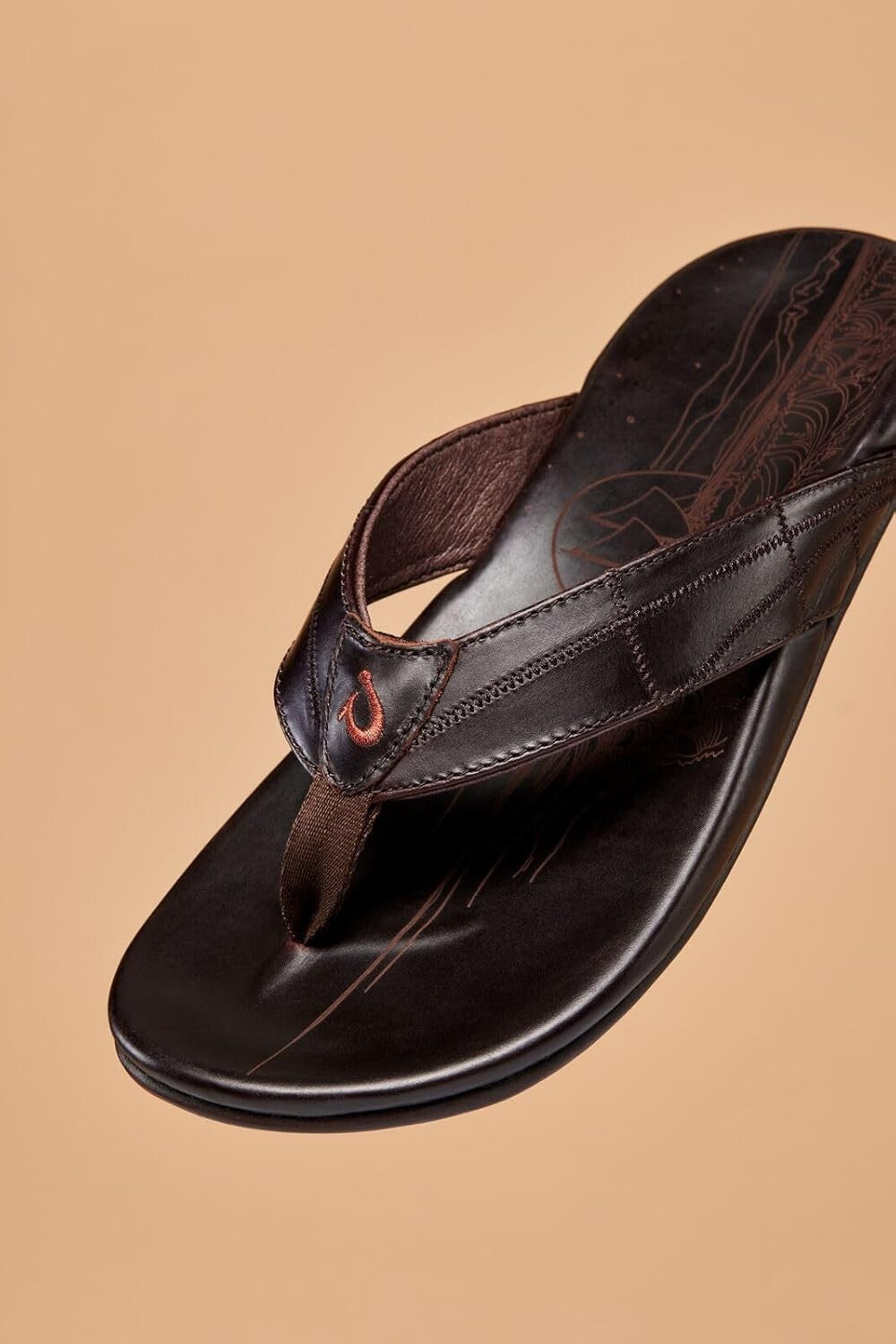 Lightweight Men's Sandals with Full-Grain Leather & Non-Marking Traction Pads