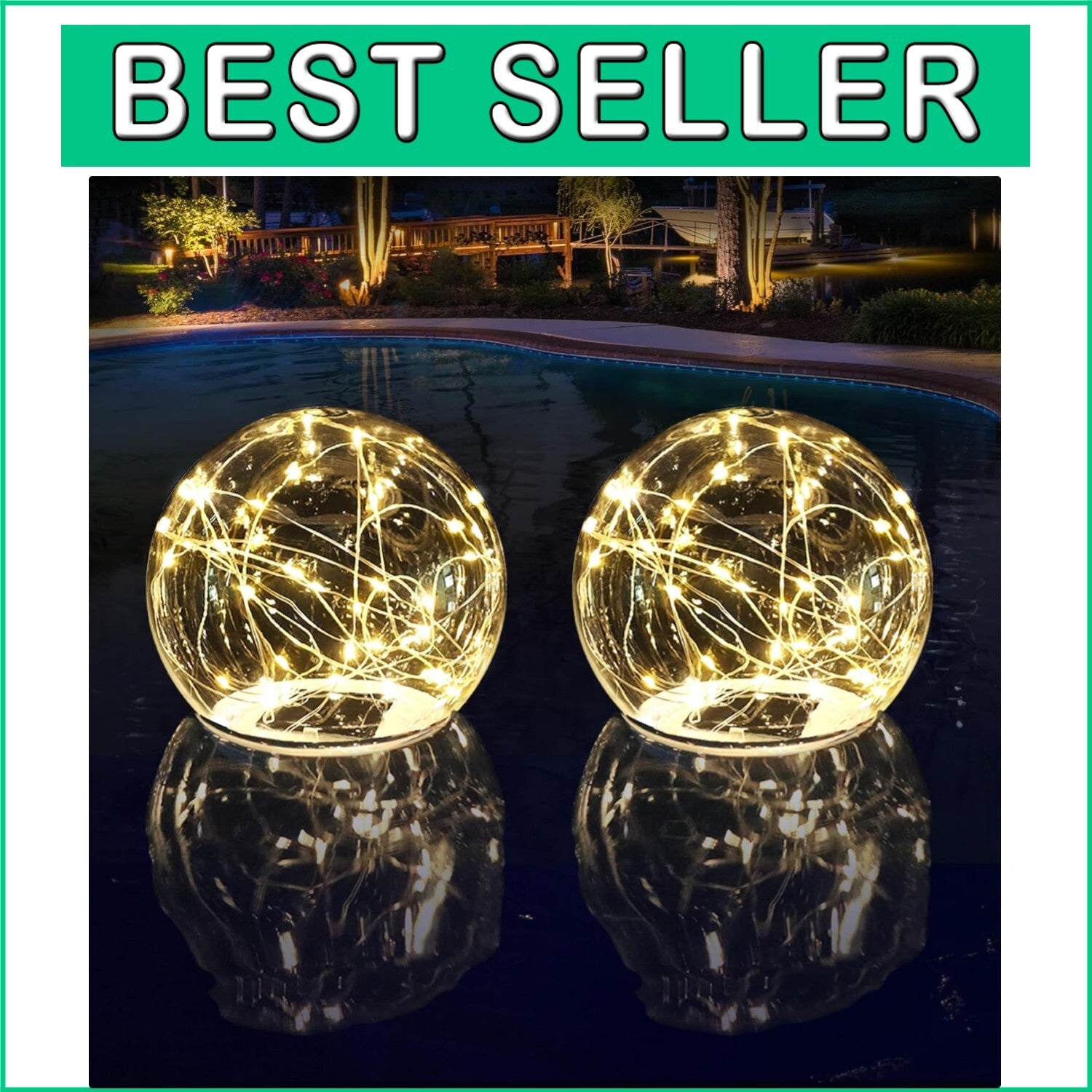 Enchanting 6.5 Inch Solar Powered Floating Pool Lights - Waterproof Mood Setters