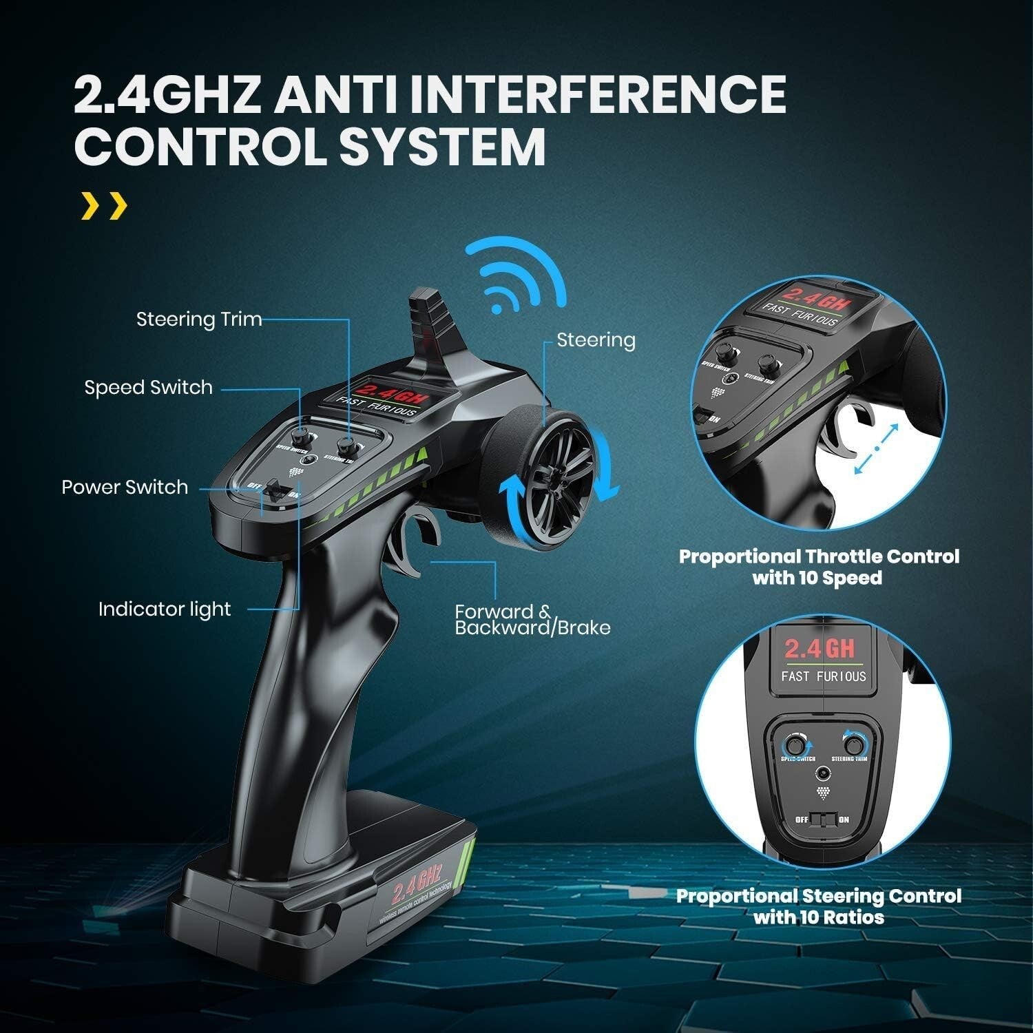 1:10 Scale RC Monster Truck - High Speed 48KM/H, Perfect Gift for Kids & Adults