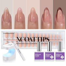 Load image into Gallery viewer, Medium Almond French Press On Nails with Gel &amp; Lamp - 30+ Days Lasting
