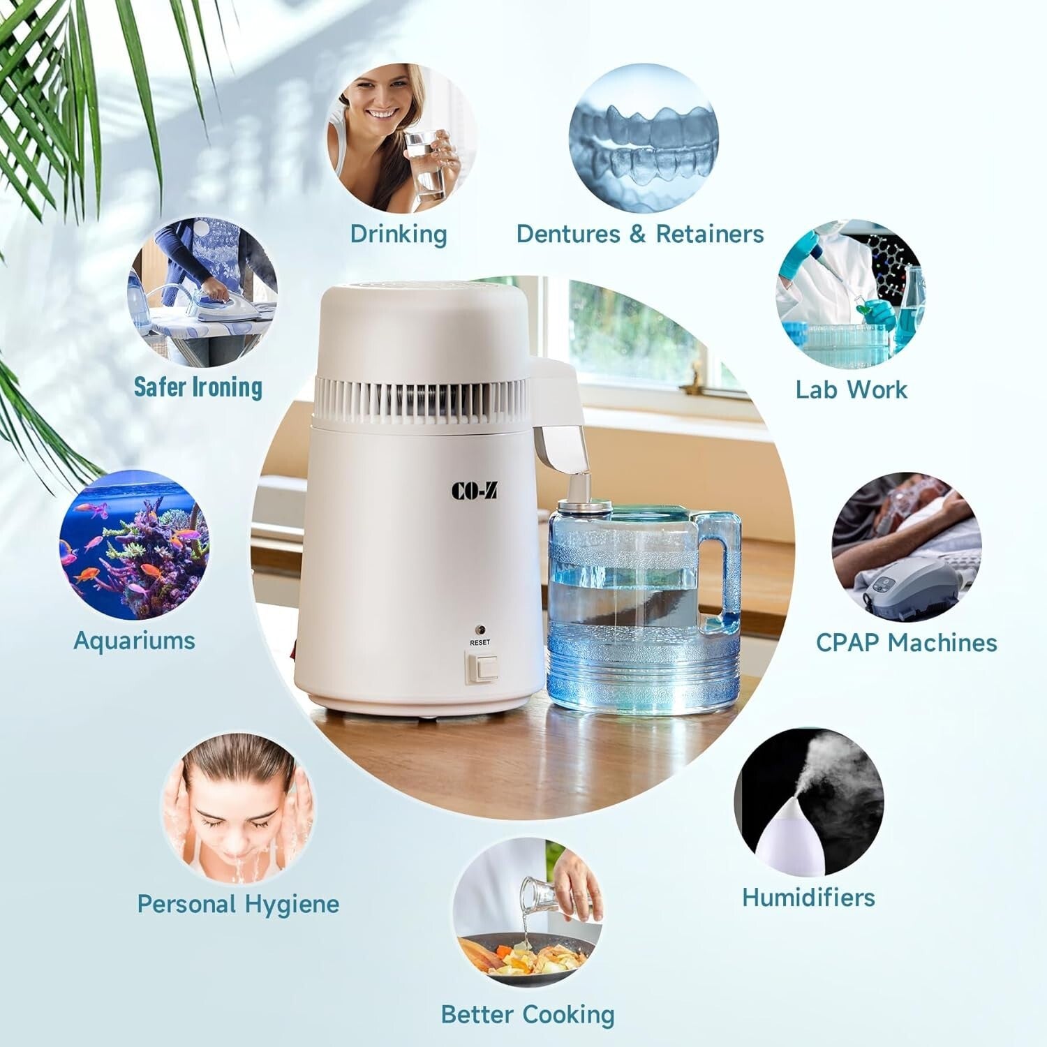 Versatile Distilled Water Maker - Ideal for Home, Office, and Labs - 1.5 L/h