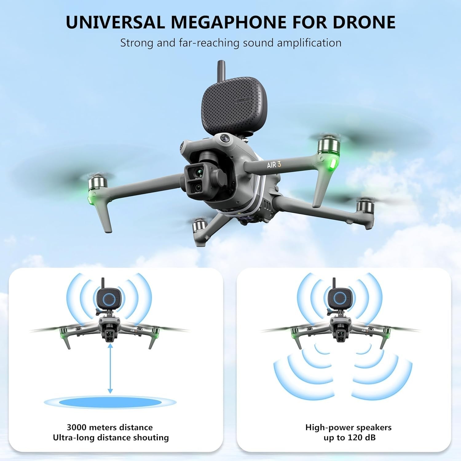 Durable Drone Speaker with 120 Decibel Output - Perfect for Emergency Alerts