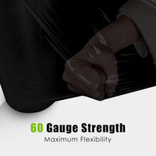 Load image into Gallery viewer, Heavy Duty 15in x 1000ft Plastic Stretch Film Roll with Handles - Black, 2 Pack