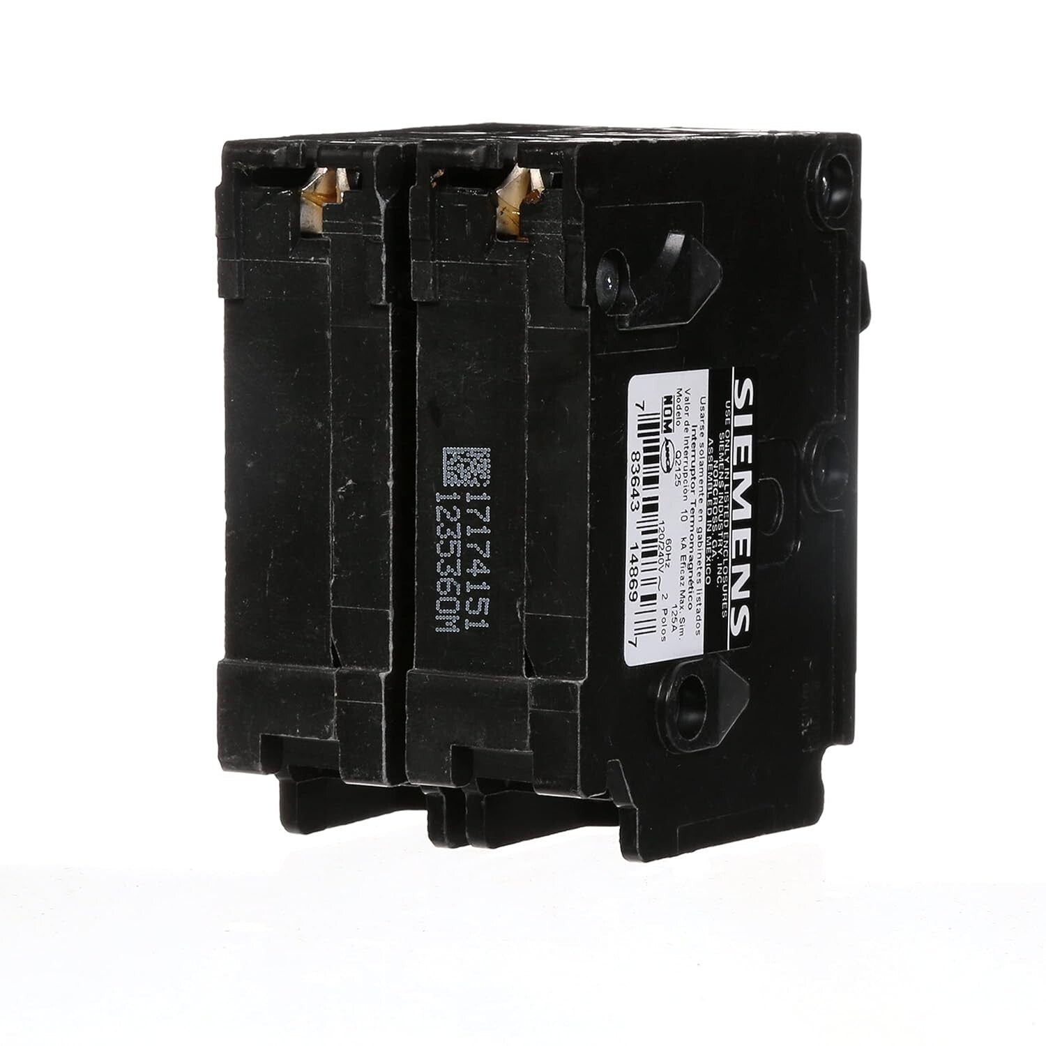 10,000 AIC Double Pole Circuit Breaker for Overload and Short-Circuit Protection