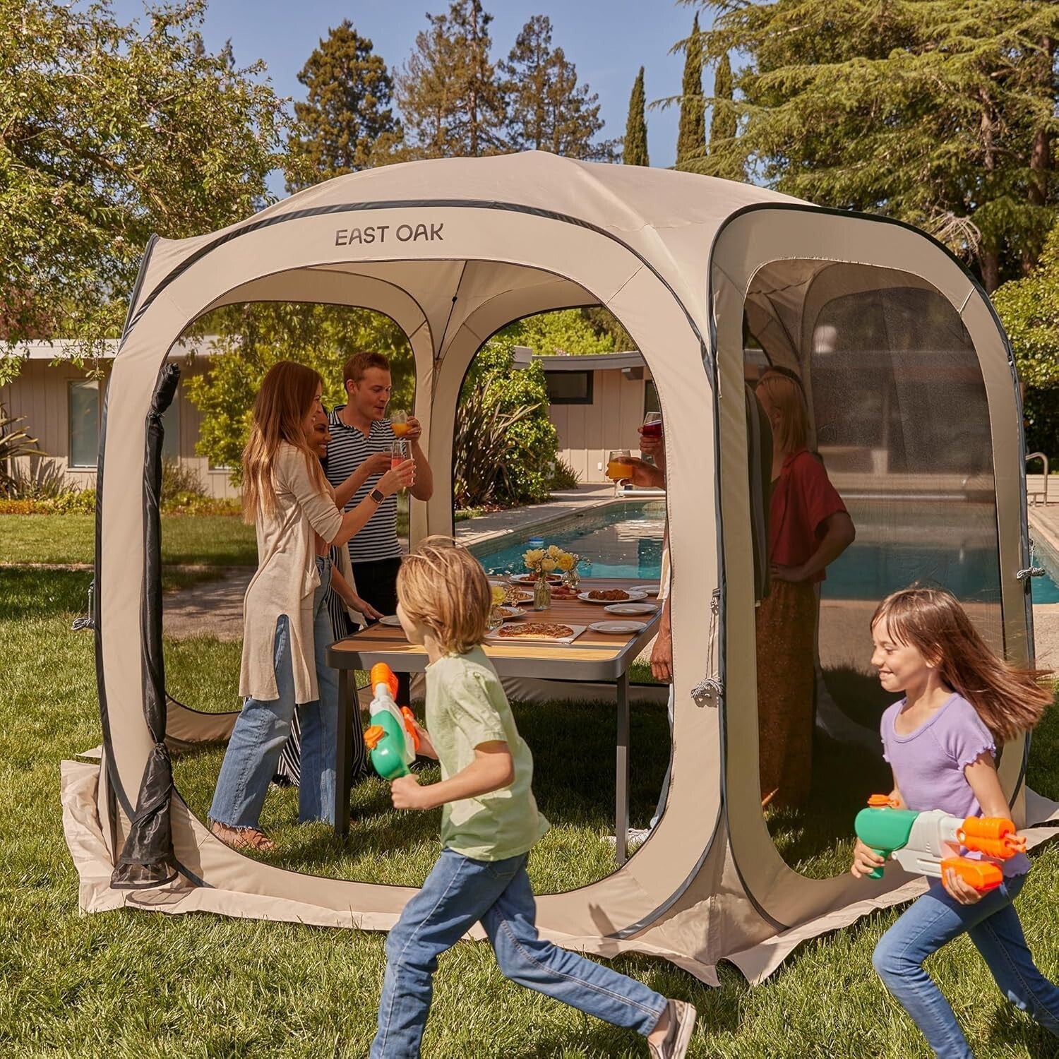 12x12 FT Pop-Up Screen Tent with Carry Bag – Portable Bug-Free Outdoor Room