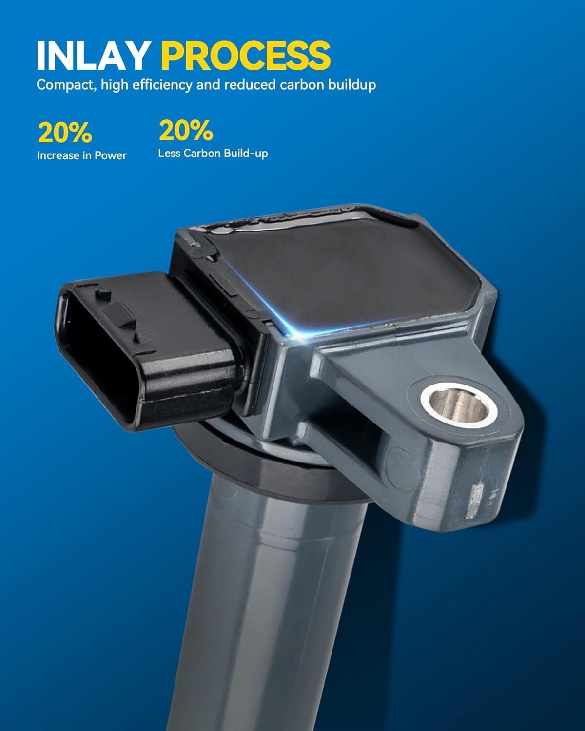 Universal Ignition Coil Pack and Spark Plugs Set (4) for Hyundai & Kia Vehicles