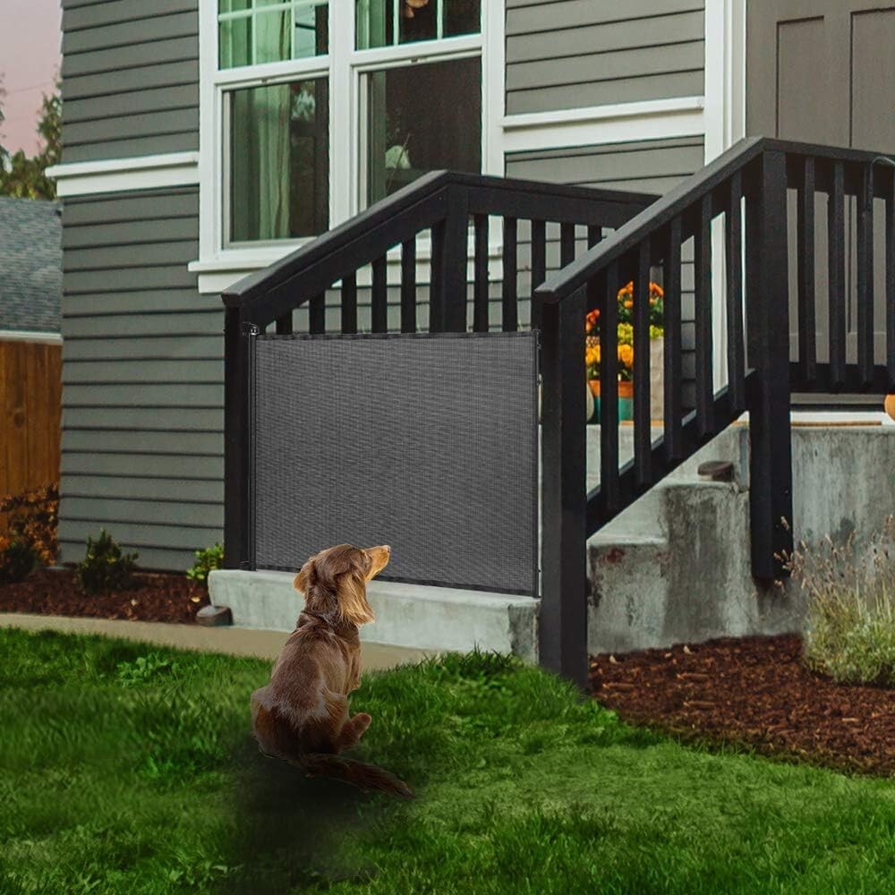 Durable 55'' Wide Retractable Safety Gate for Children & Pets - Easy to Install