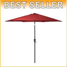 Load image into Gallery viewer, Lightweight 6 Ft Wine Red Market Umbrella with Tilt Control &amp; Steel Frame