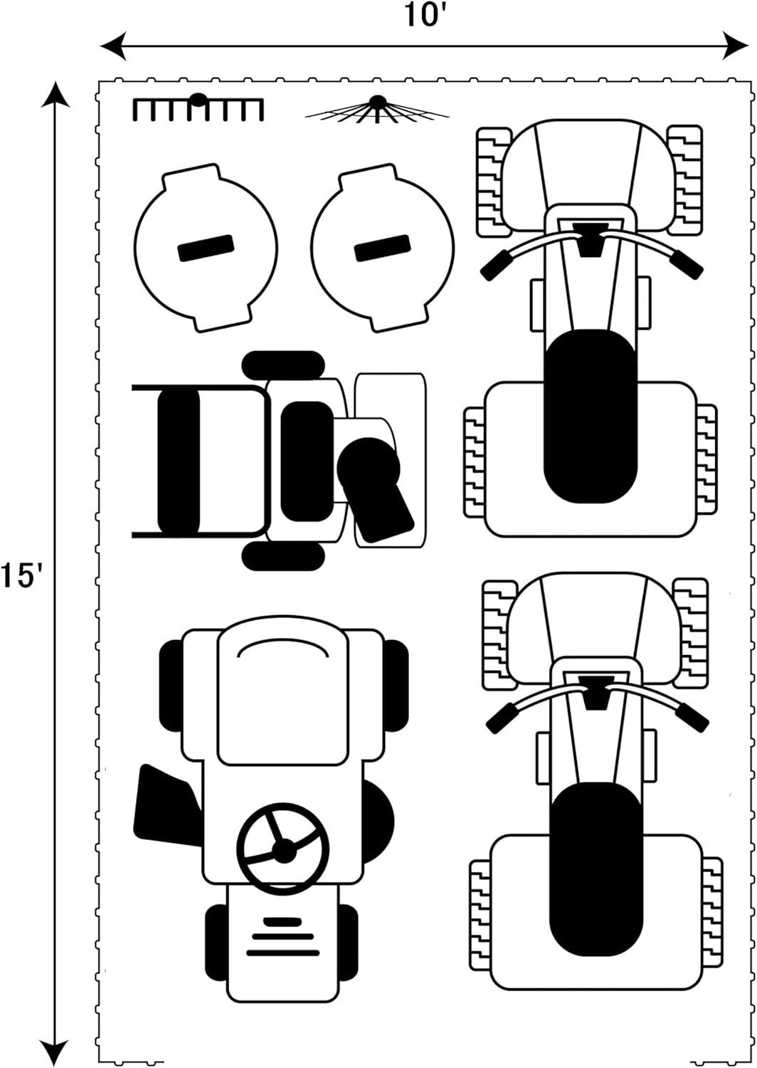 Durable 10' x 15' Instant Garage Canopy with UV Protection and Alloy Steel Frame