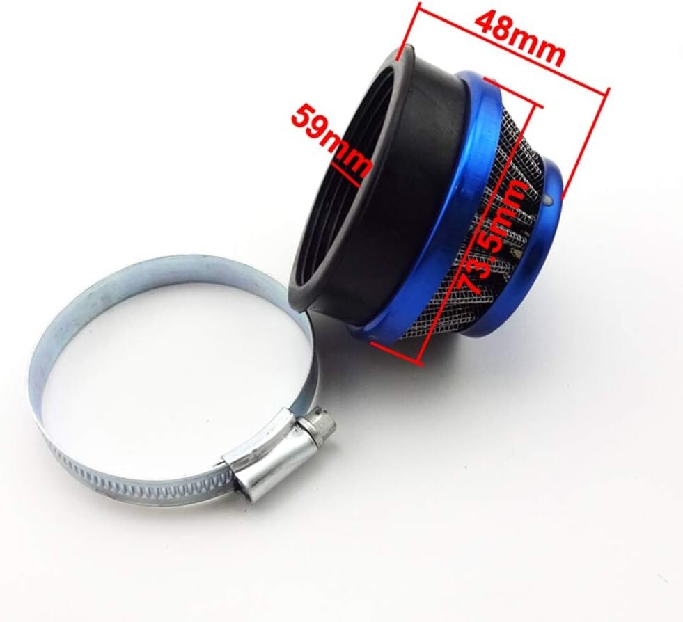 Motorized Bicycle Racing Carburetor & Blue Grip Kit - 50cc to 80cc Compatibility