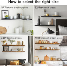 Load image into Gallery viewer, Elegant Wall-Mounted Rustic Floating Shelves - 36 in for Bedroom &amp; Living Room