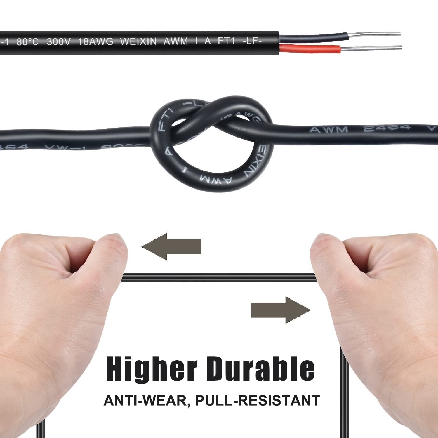 Durable Tinned Copper Wire 18 Gauge - 100FT PVC Insulated for LED & Marine Use