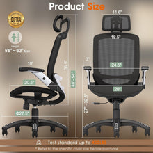 Load image into Gallery viewer, Multi-Functional Ergonomic Chair with Flip-Up Arms - Ideal for Tall Users