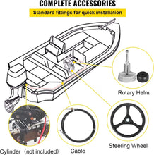 Load image into Gallery viewer, Durable 13.5" Rotary Steering System Kit - Rust-Resistant Marine Design